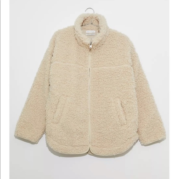 Cream Zip-Front Teddy Jacket - Picture 5 of 6